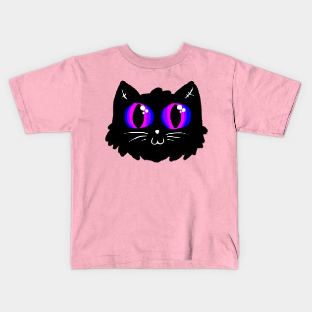 Queer Cat - Bisexual Kids T-Shirt by lego42